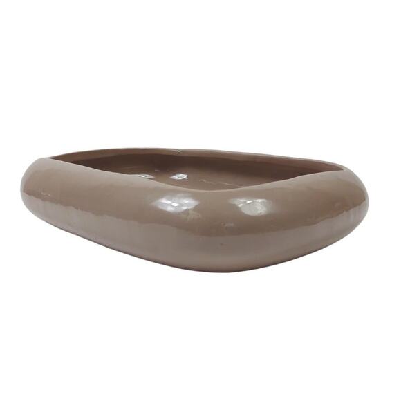 Vintage Rectangle Ceramic Planter Vase Shallow Pottery Bowl 11" MCM Made USA - Picture 1 of 10